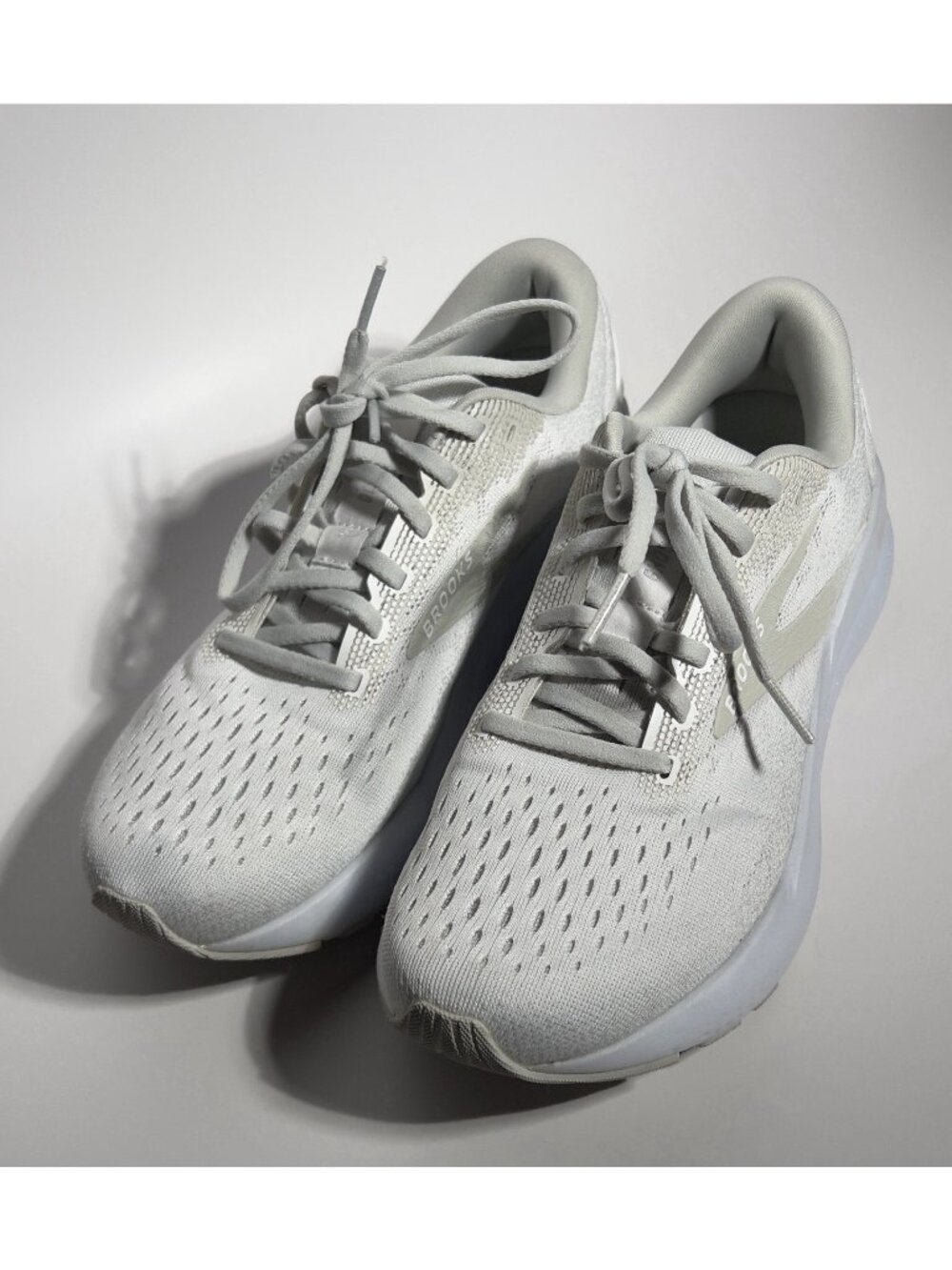 Brooks Ghost 16 Women’s Neutral Running Shoes White Grey Size 8 B
